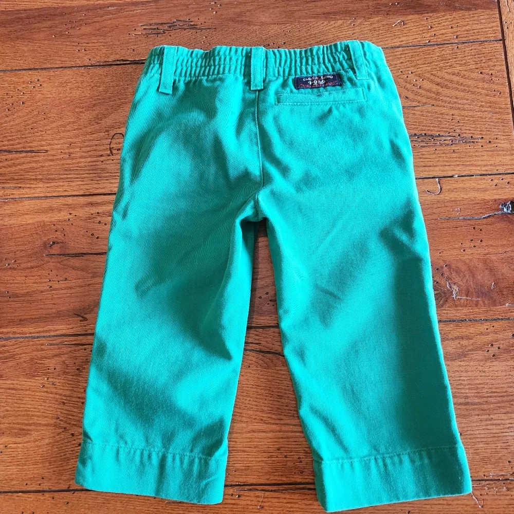 Ralph Lauren infant Madras SS button-down and Chino bundle Size 12 months